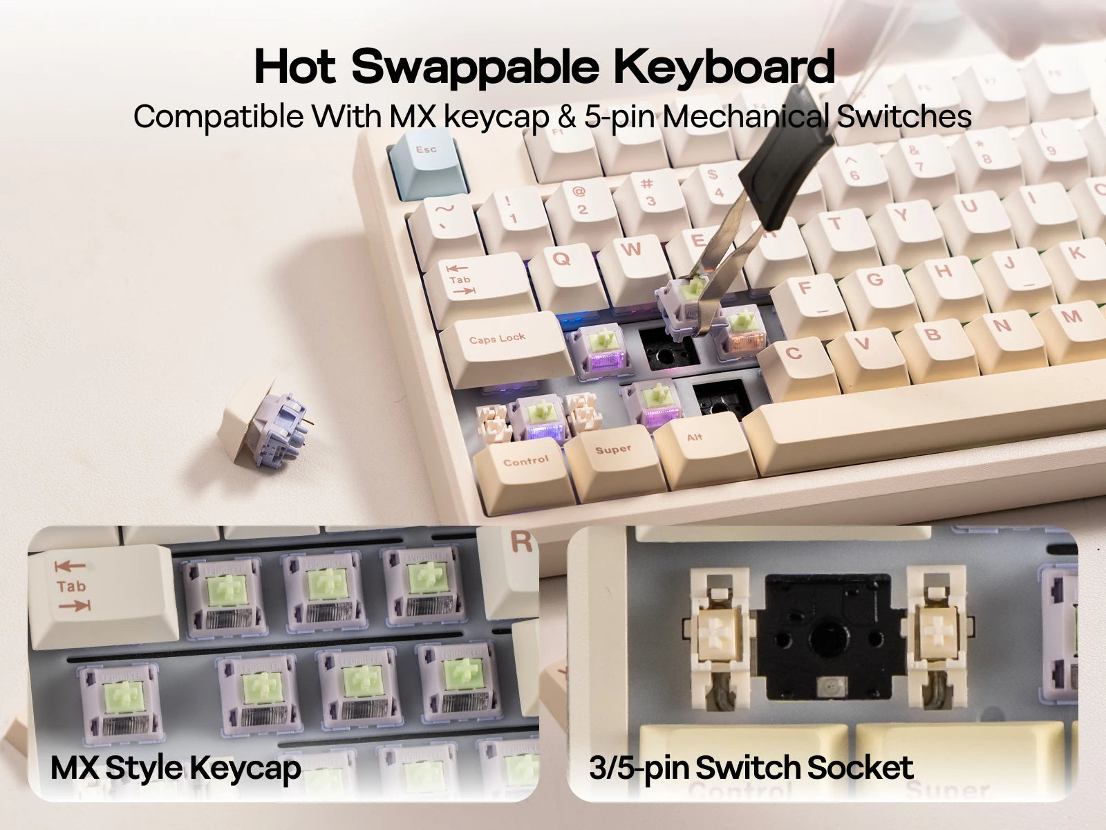 EPOMAKER Galaxy100 Lite QMK/VIA 96% ANSI US Layout Wired/2.4GHz/BT Wireless 1800 Aluminum Mechanical Keyboard 8000mAh Battery
