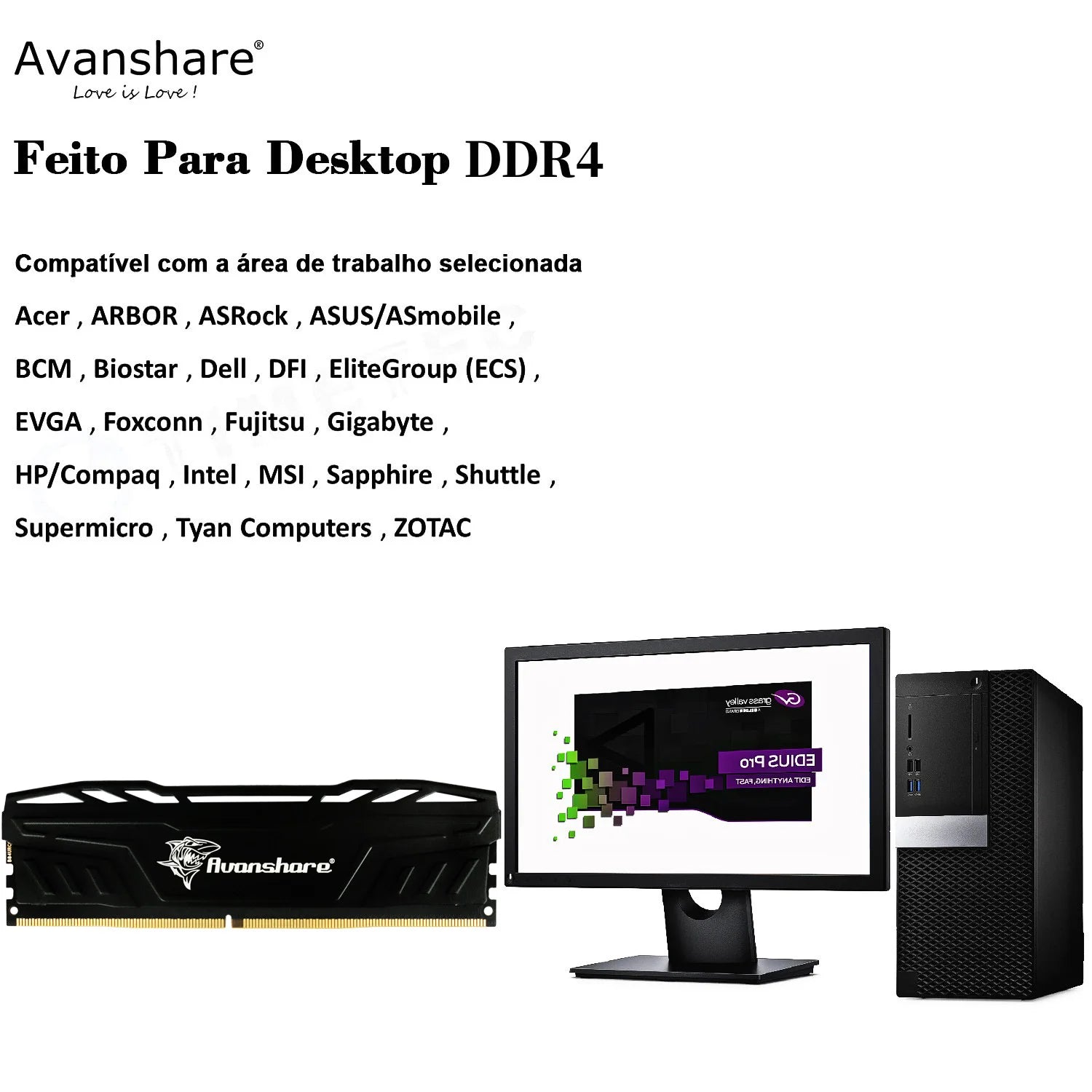 Avanshare DDR4 8GB 16GB 3200MHz 2666MHz 2400MHz DDR4 Ram Memory DDR5 4800MHz 5600MHz 6400MHz 32GB UDIMM 288pin Desktop Memory - WinSupport Tech