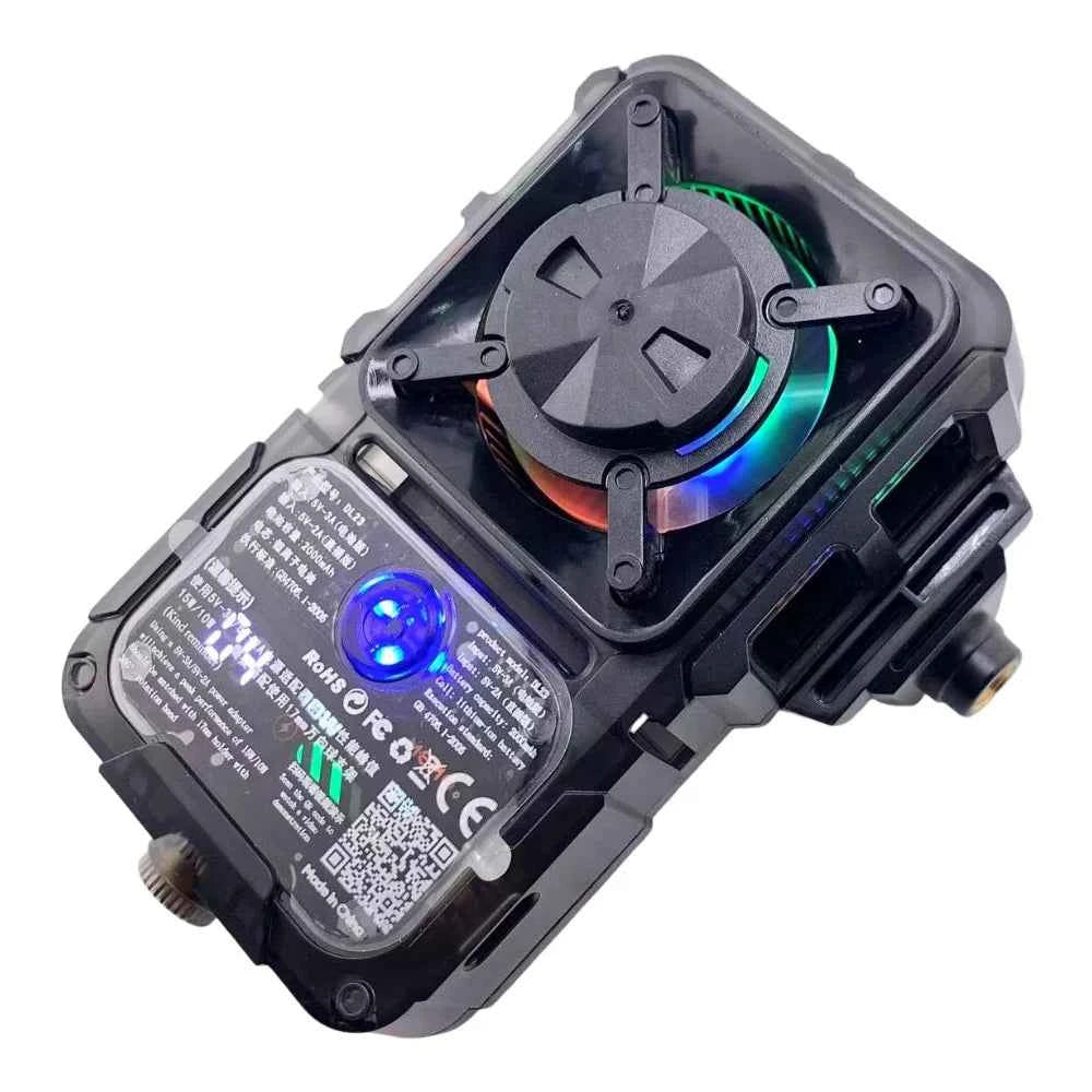 DL23 Semiconductor Phone Cooler Powerful Cooling 2000mAh Temperature Control Digital Display Dual Live Streaming Mount Holes