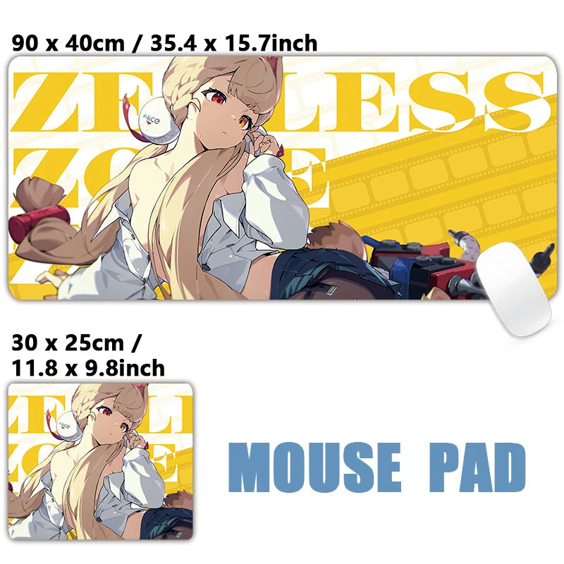 ZZZ Gaming Hoshimi Miyabi Ye Shunguang Mouse Pad Evelyn Ellen Zenless Zone Zero Keyboard Desk Mats XXL Anime Girls Mousepad