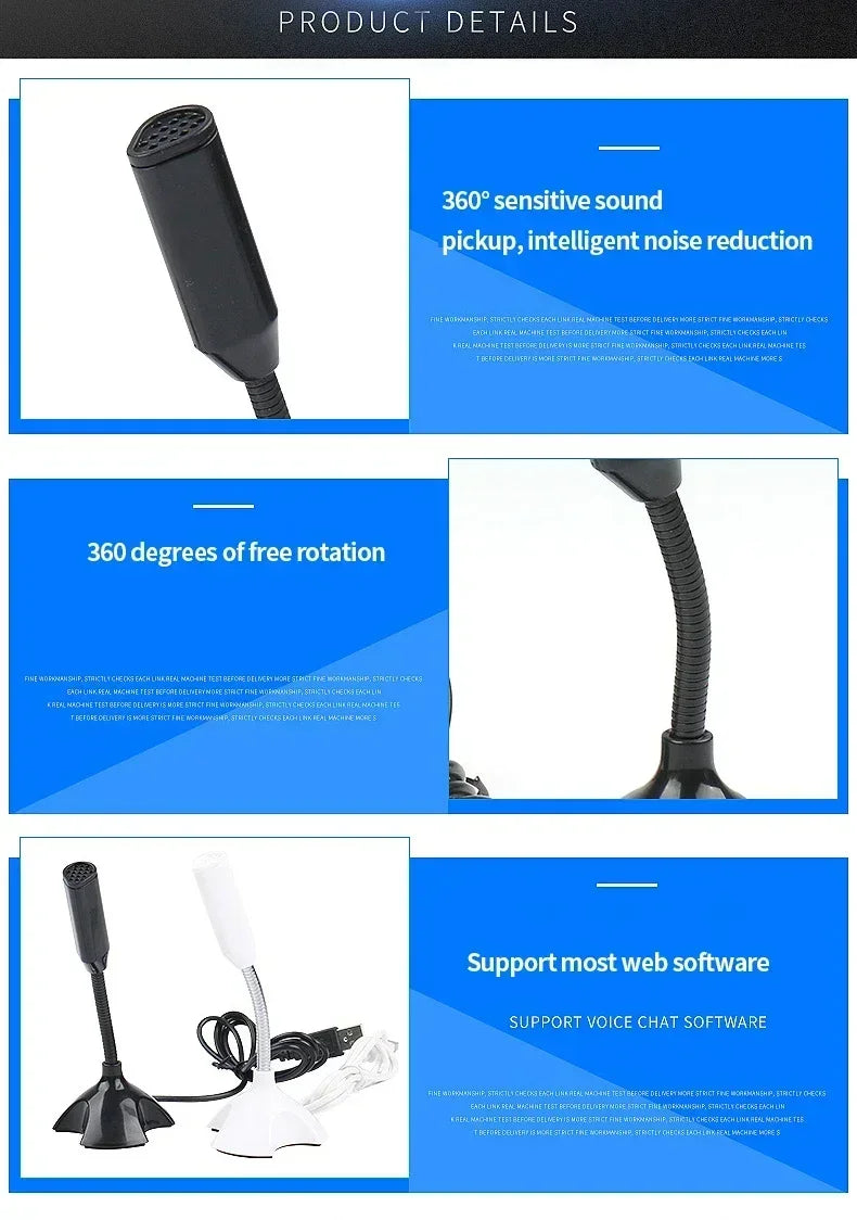 Lenovo USB Microphone For Laptop And Computers Adjustable Studio Singing Gaming Streaming Mikrofon Stand Mic With Holder Desktop
