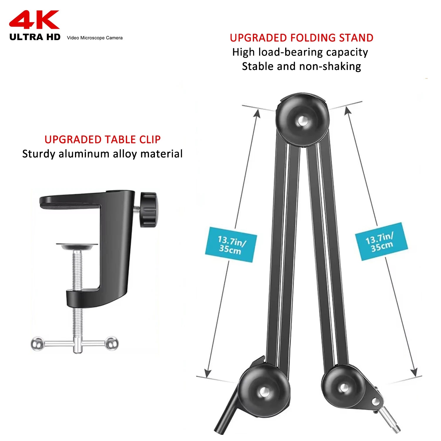 4K Microscope 48MP Digital Microscope For Electronics USB Industrial Cameras HDMI 1-150X Zoom C-Mount Lens Phone Pcb Soldering