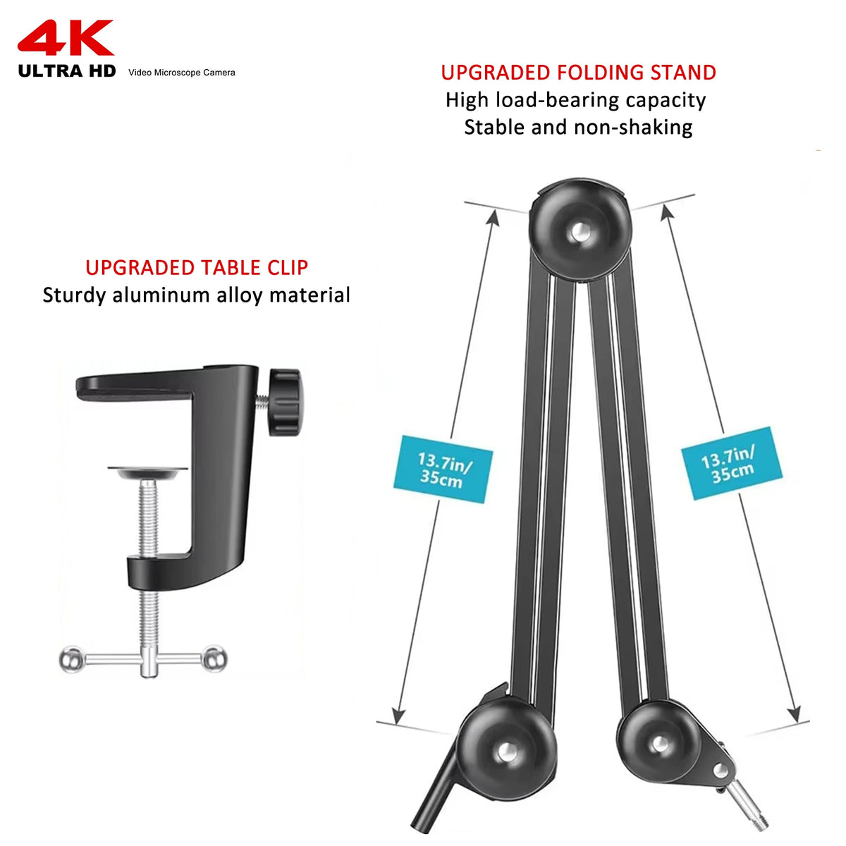 4K Microscope 48MP Digital Microscope For Electronics USB Industrial Cameras HDMI 1-150X Zoom C-Mount Lens Phone Pcb Soldering