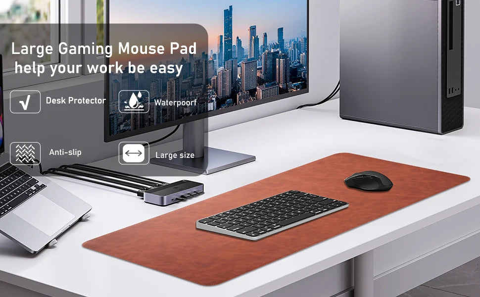 Large Mouse Pad Desk Pad Waterproof  Mouse Mat Desk Mat Protective Cover Computer Laptop Non-slip Easy To Clean Gaming Mouse Pad