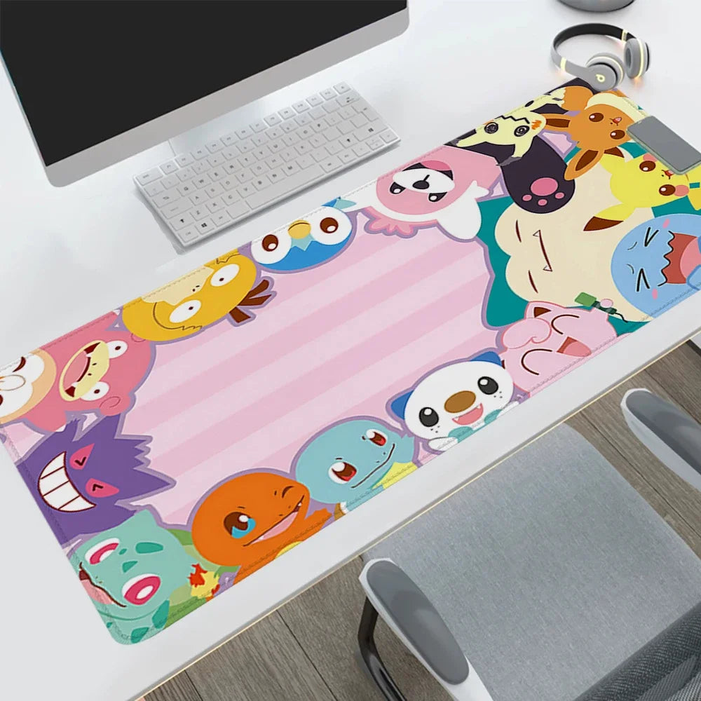 New Pokemons Mouspad Deskmat Kawaii Cute Gaming Mats Pad to Computer Offices Mousepad Gamer Mouse Carpet Mausepad Big Mousepepad