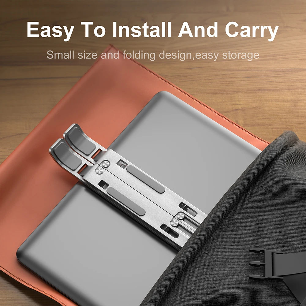 Portable Laptop Stand Aluminum Notebook Support Computer Bracket MacBook Air Pro Holder Accessories Foldable Lap Top Base For Pc - WinSupport Tech