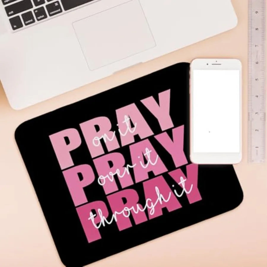 Christian Mouse Pad Bible Verses Small Mouse Pads for Desk, Religious Computer Mousepad Cute Jesus Mousepads for Office, Script
