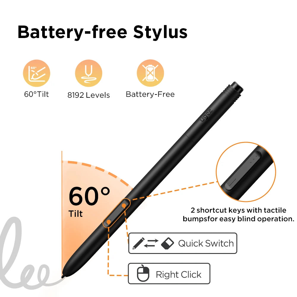 Ugee UE12 & UE12 Plus Drawing Tablet Graphic Table  Draw Display Digital Board Writing Pad Monitor for PC Windows Design Android