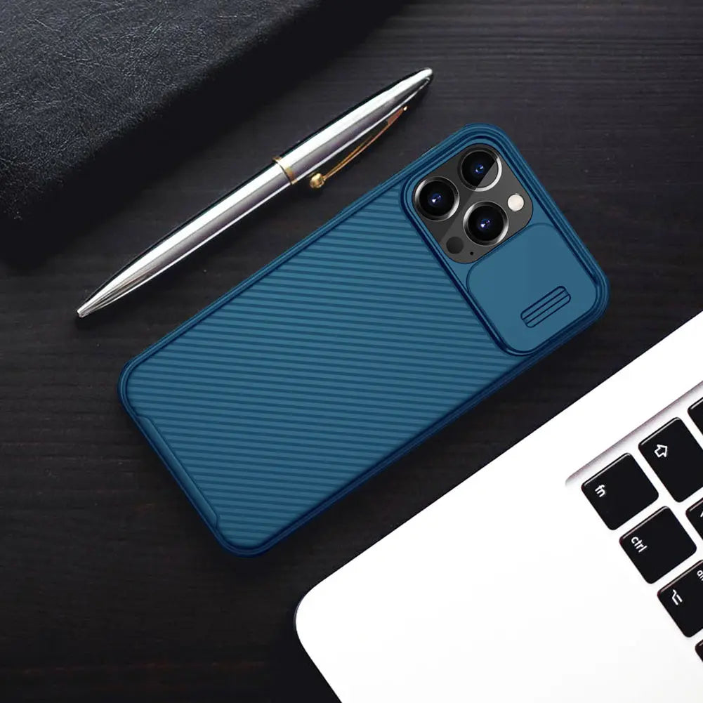 for iPhone 13 Pro Max Camshield Phone Case,NILLKIN Camera Protection Slide Protect Cover Lens Protection Case