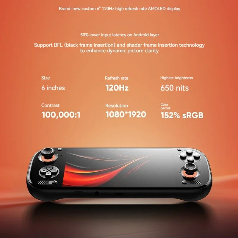 AYN ODIN3 Joystick/Trigger Pocket Player Console 6''IPS 1080P 120Hz AMOLED Video Game Console Support Wi-Fi7+BT6.0 Connect Game Battles Handheld Game Console Best Gift