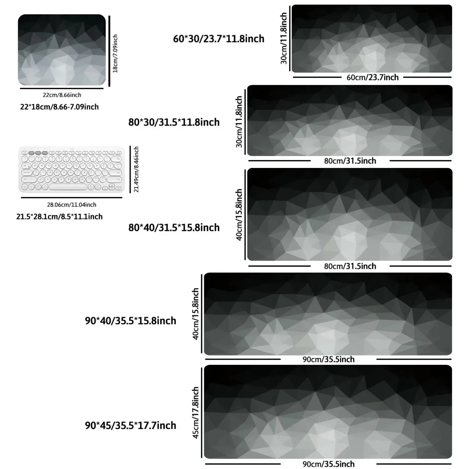 New Large Mouse Pads For Desk, Gaming Mouse Pad, Mouse Pad with Stitched Edges and Non-Slip Rubber Base, Extended And Thickened