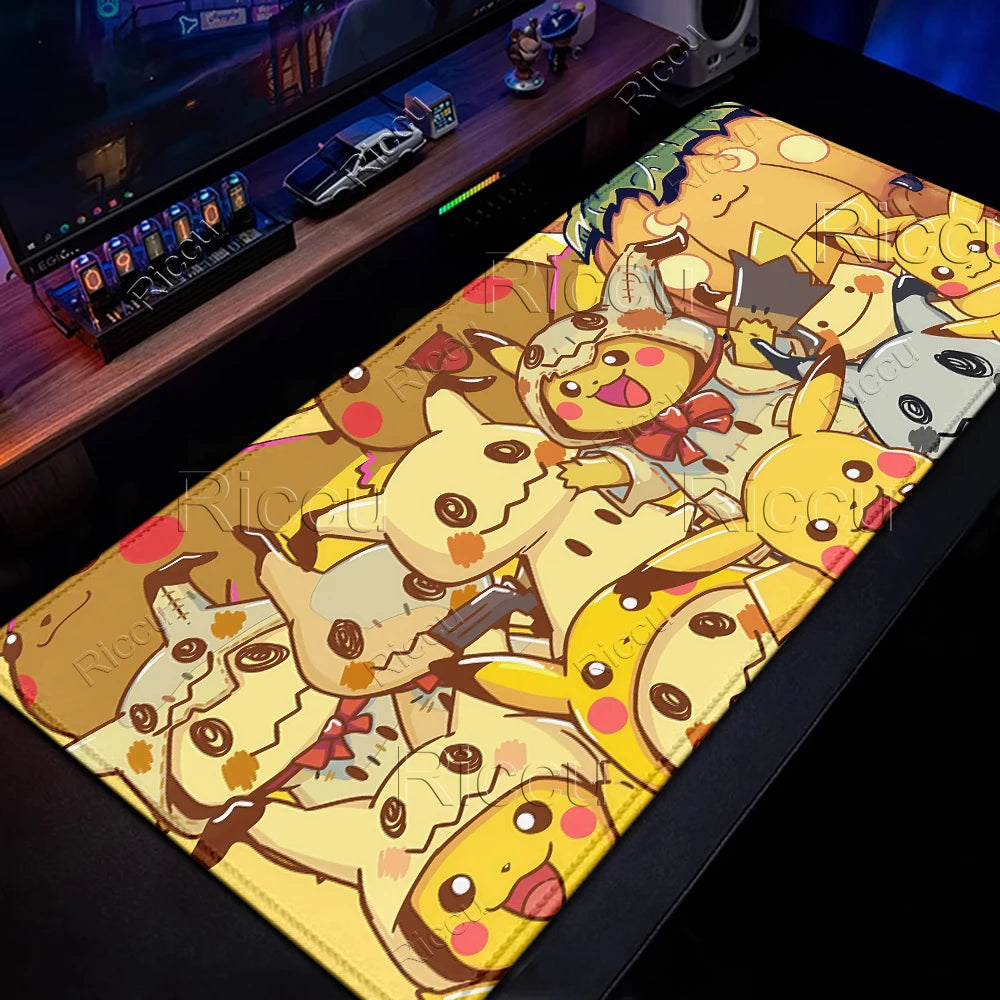 XXL Mousepad Laptop Japan Cool Anime Mouse Pad Large pokemon Mimikyu Gaming Mat Gamer PC Cabinet Keyboard Rug Desk Accessories