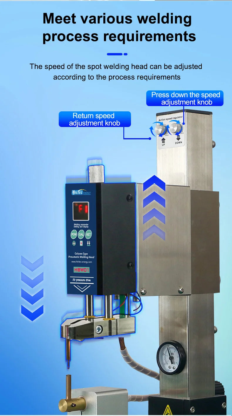 Heltec 21KW 36KW 42KW Capacitor Storage Battery Spot Welding Machine/Portable Small Spot Welder LED Display 0.5mm Thickness