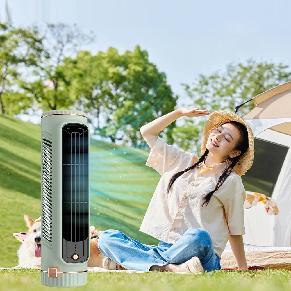 Tower Fan USB Charging Portable Air Conditioner Desktop Cooling Fan Electric Vertical Fan for Home Office