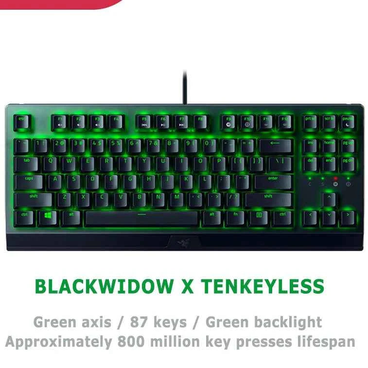 Razer BlackWidow X Tenkeyless Wired Mechanical Gaming Keyboard 87 Key Laptop Desktop Esports Keyboard Green Backlighting