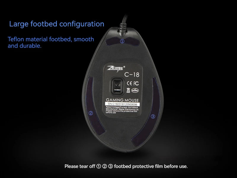 C-18 Vertical Gaming Mouse 10000 DPI Programmable 11 Buttons USB Wired RGB Optical Remote Mouse Gamer Mice For Laptop PC
