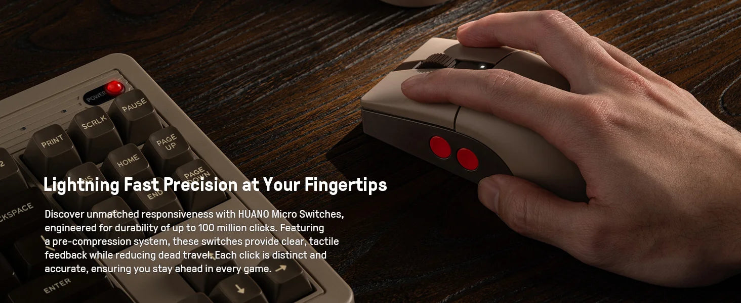 8Bitdo Retro R8 Mouse with Charging Dock Gaming Mosu with 4K Polling Rate for 8BitDo Retro Keyboard Game Accessories