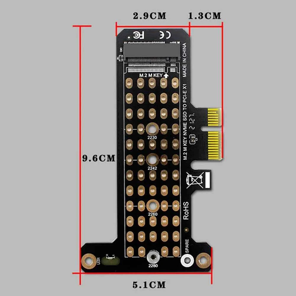 M.2 NVME To PCIe4.0 X1 Expansion Card 32Gbps Converter Card Support PCIe X1 X4 X8 X16 Interface for SSD 2230/2242/2260/2280