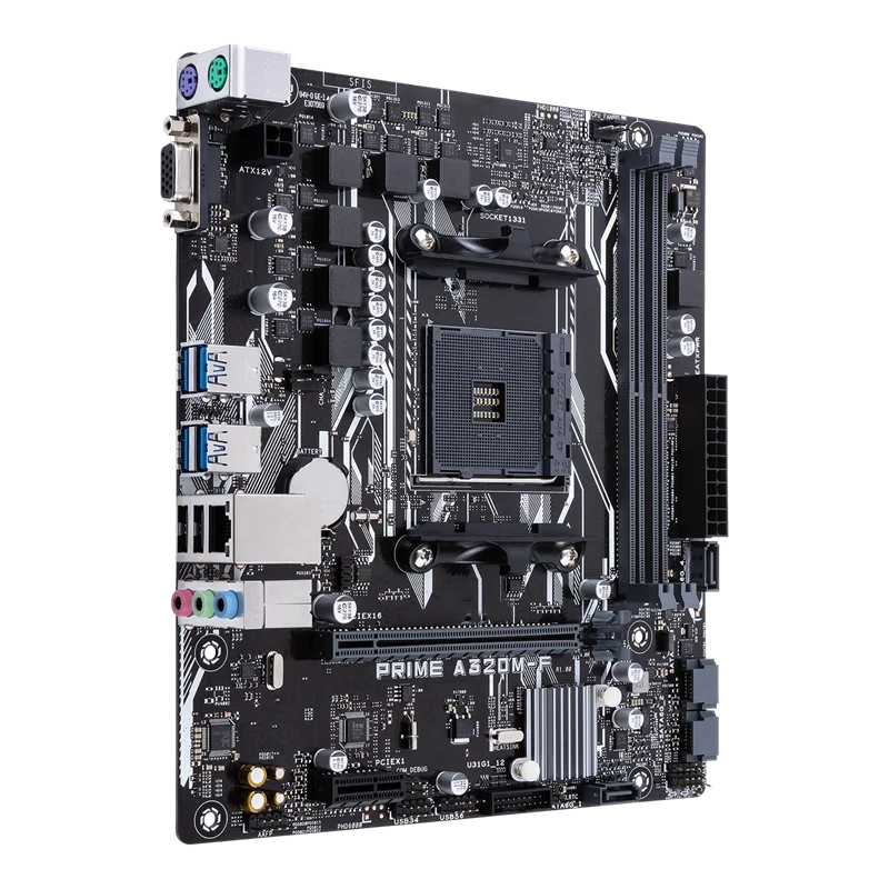 ASUS PRIME A320M-F Motherboard AM4 AMD A320 Chipset DDR4 32GB Micro ATX Used - WinSupport Tech
