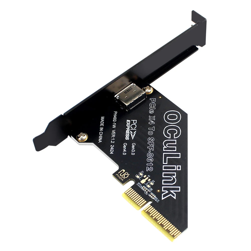 PCIe to SFF-8611/8612 Oculink Adapter Card