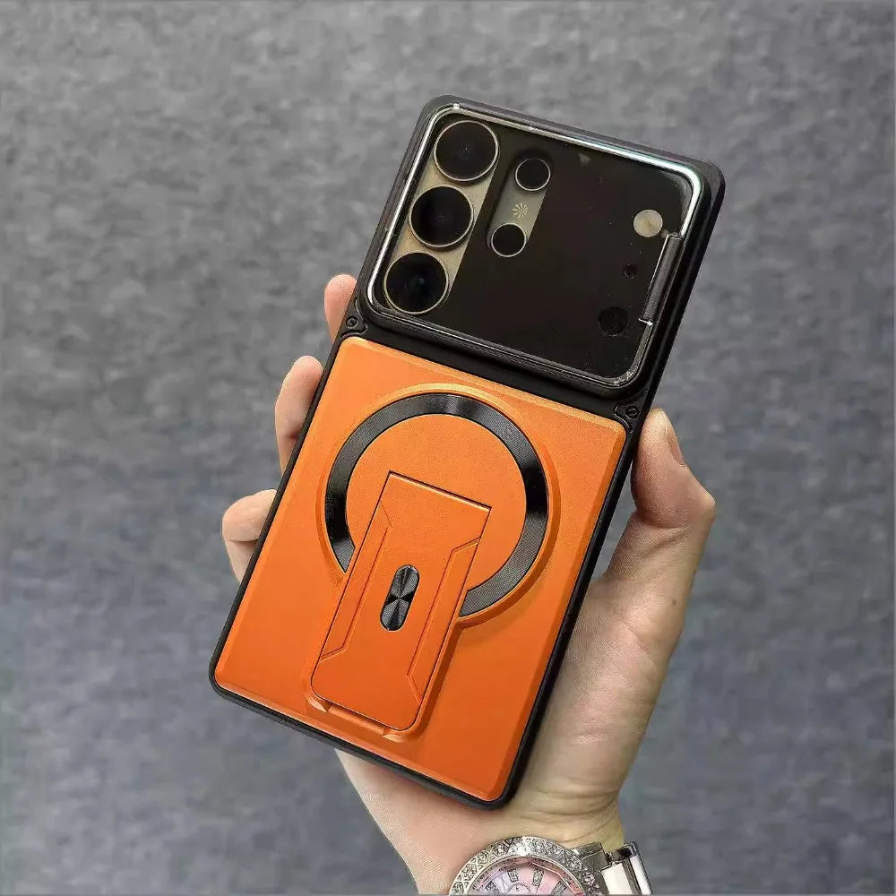 Fashion Lens Protection Case for Samsung Galaxy S26 S25 S24 S23 Ultra A57 A56 A37 A36 A17 A16 Invisible Kickstand Magnetic Cover