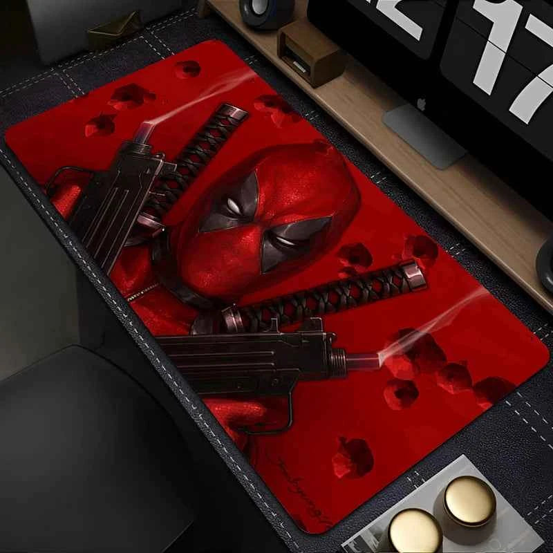 Marvel Deadpool Anime Mouse Pad Office PC Gamer Cabinet Mouse Mat Laptop 900x400 Keyboard Mousepad Extended Desk Mat Cool Carpet