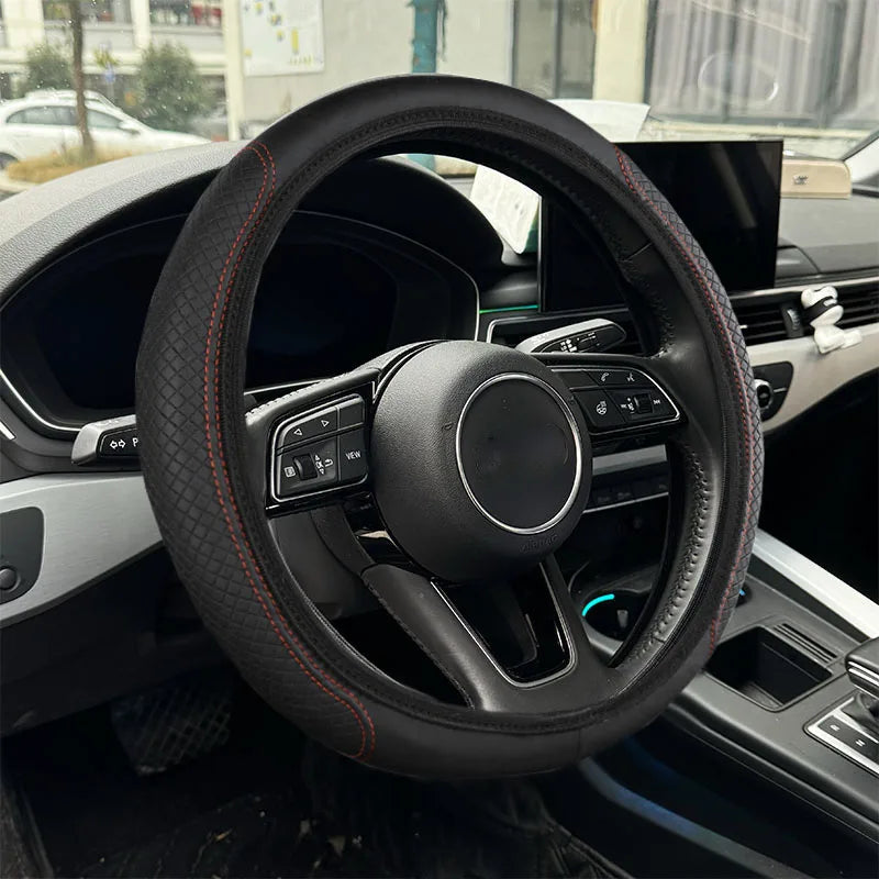 PU Leather Steering Wheel Cover 15\