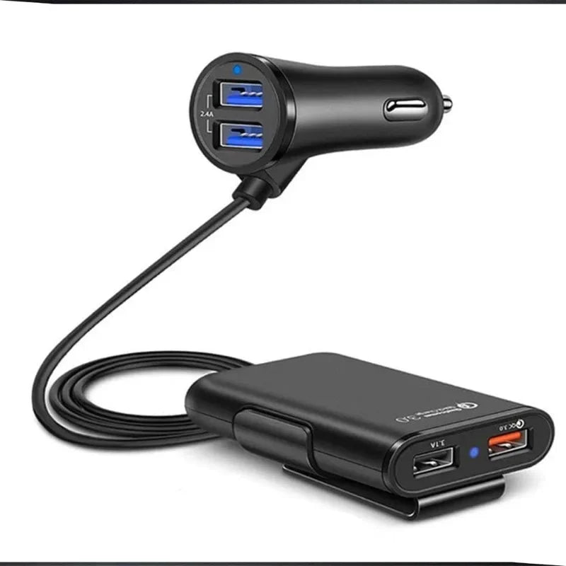 QC 3.0 Quick Charge USB Quick Charge 3.0 Car Charger for Front & Back Car Cigarette Lighter Chargers 4 USB Ports Vehicle Charger