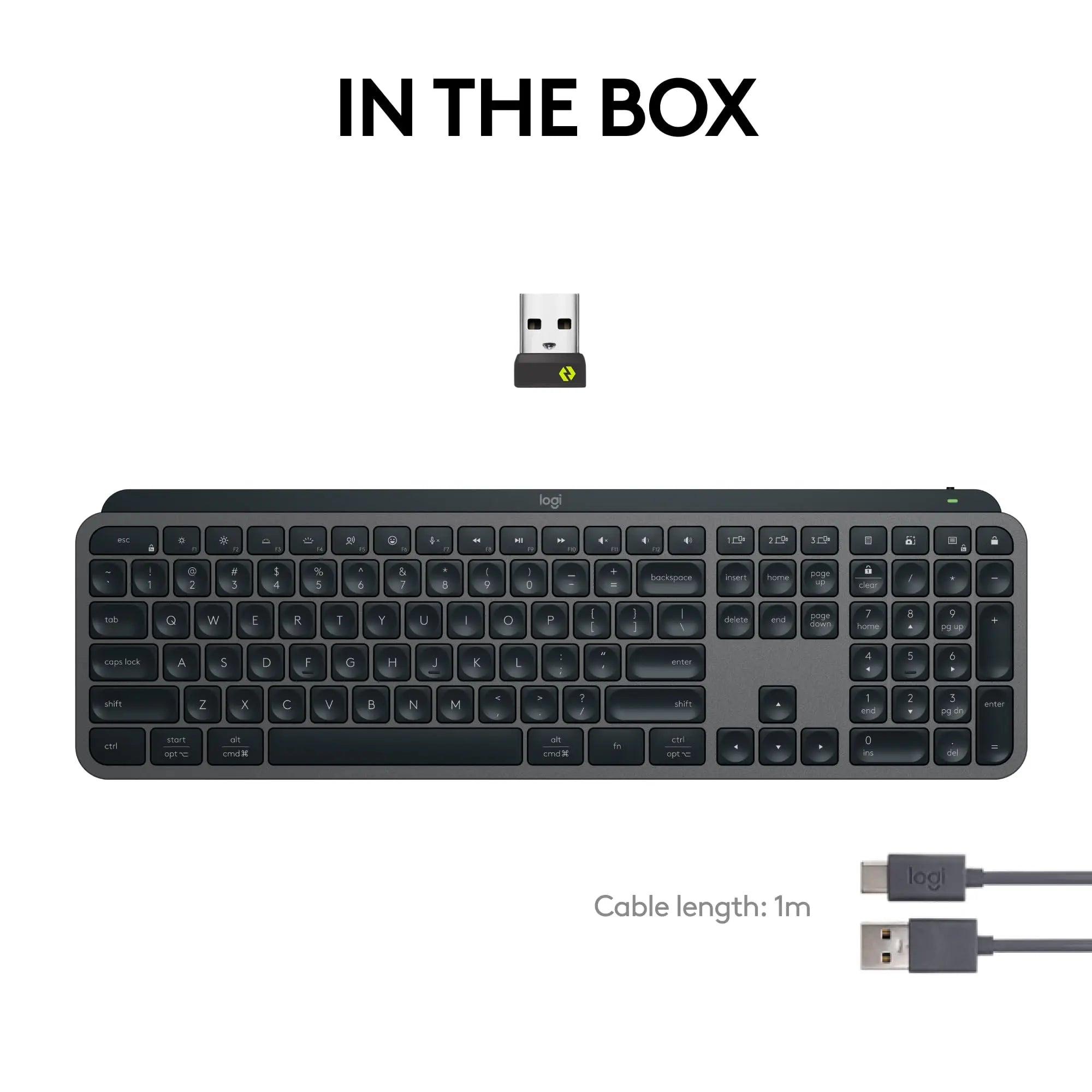 New Logitech MX Keys S Wireless Keyboard Low Profile, Backlighting Bluetooth USB C Rechargeable for Windows Programmable Keys