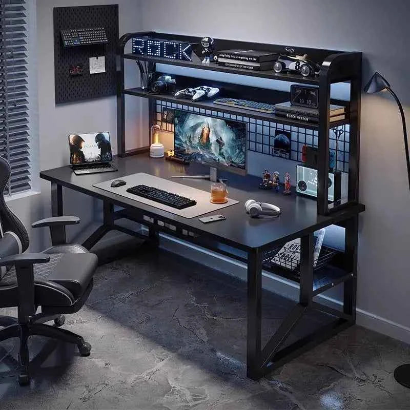 Solid Gaming Computer Desk Office Computer Desk Computer Desk Gaming Desk Sturdy Home Gamer Table ...