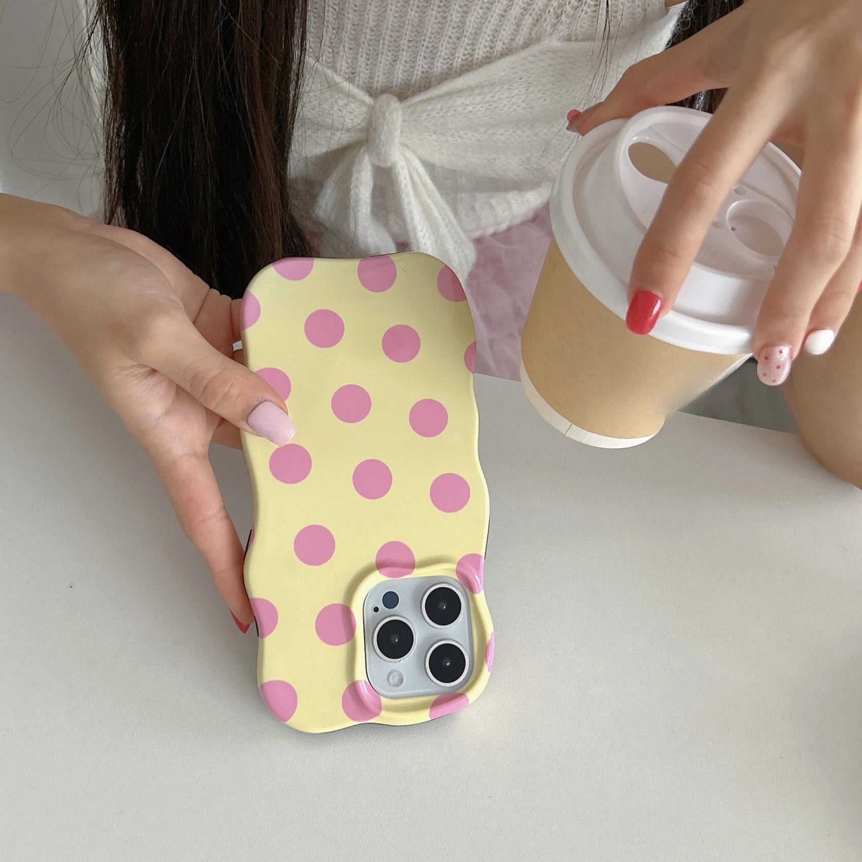 Pastel Polka Dot Phone Case - Compatible with iPhone 17 Air/16 Pro/15 Pro Max/14/13/12/11