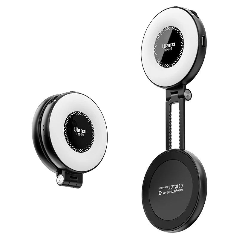 Ulanzi LM19 MagSafe Light CRI 95+ for Vlog Livestream Photograph Bi-Color Flip Fill Light Suitable for Magnetic Mobile Phones