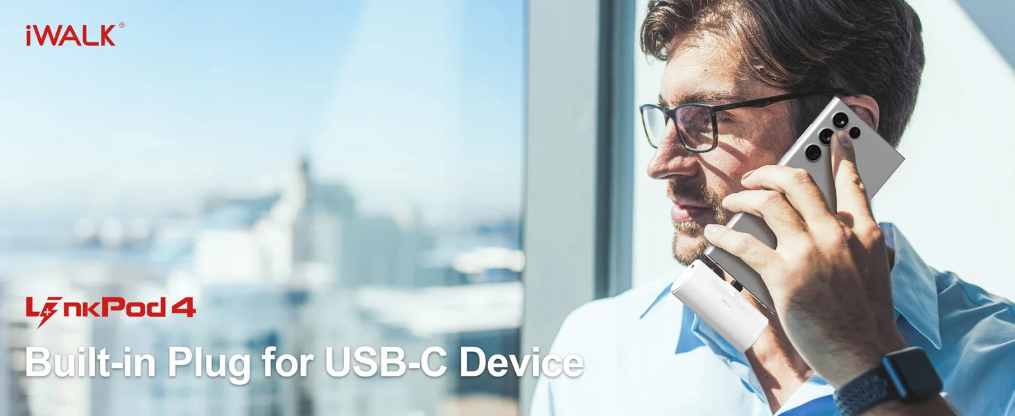 iWALK 4500mAh TYPE - C Capsule Powerbank: Fast - charge for iPhone 15/16, Samsung S24/S23 & Android. Portable & compact.