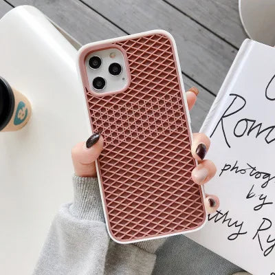 Case For iPhone 16 15 14 13 12 11 Pro Max XR XS X Waffle Shoe Sole Phone Case for iPhone 6 7 8Plus Silicone Back-Vans-case Cover
