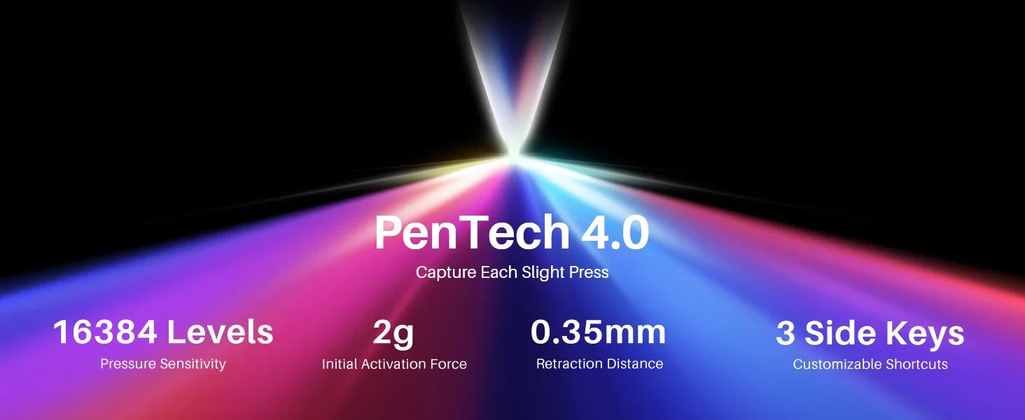 Huion Kamvas 13 GEN3 Graphics Tablet with Screen 13.3 Inch Monitor 16K Levels PenTech4.0 Digital Pen Display for Drawing Design