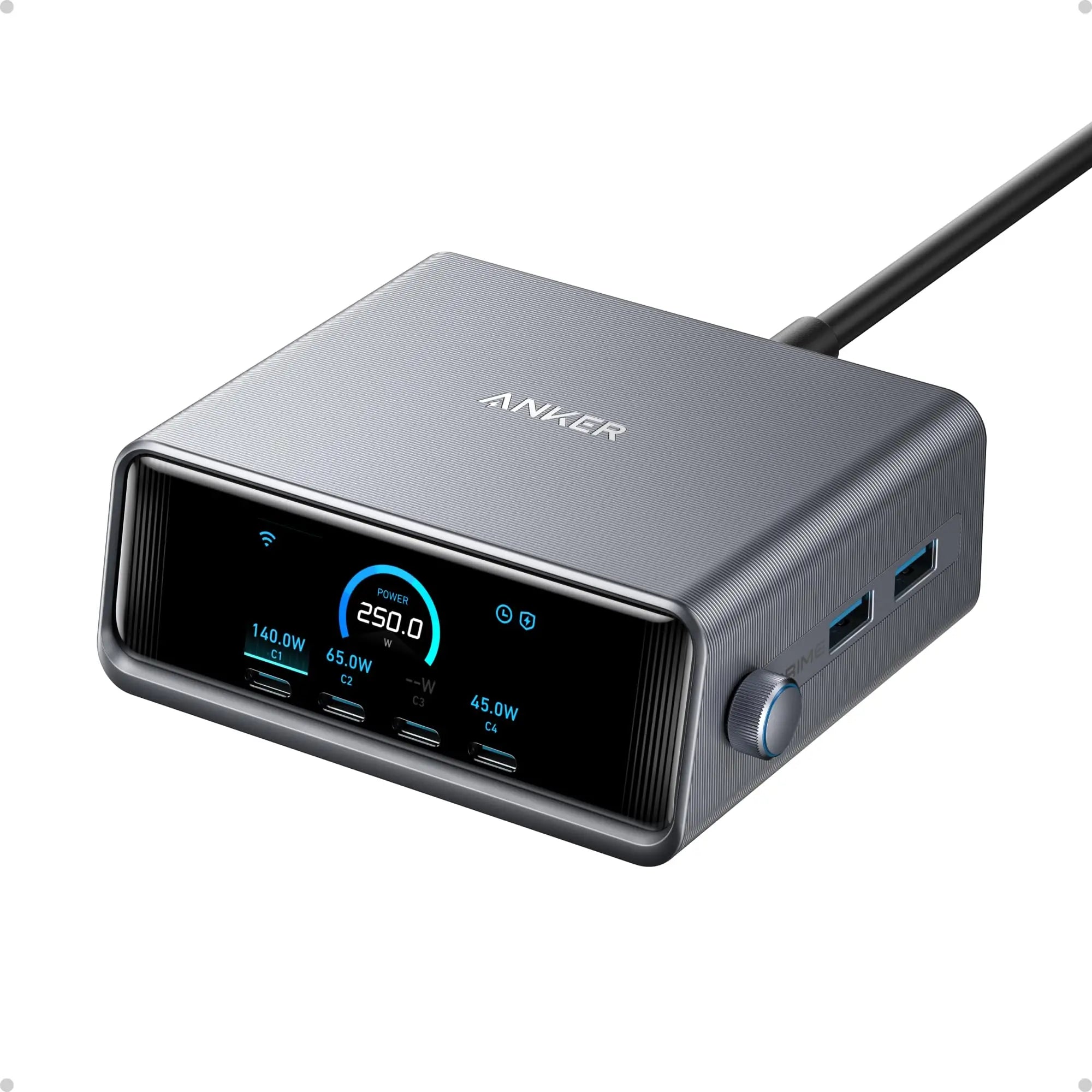 Anker Prime 250W USB-C Charger, Ultra-Fast 6-Port GaN Charging Station, 2.26