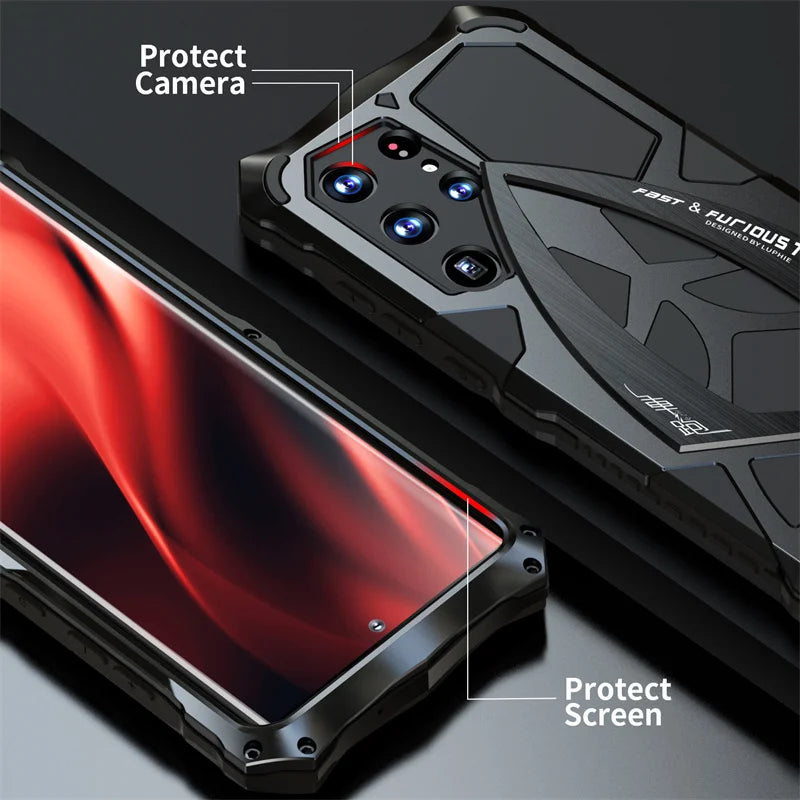 Armor Military Shockproof Rubber Full Rugged Cover For Samsung Galaxy S23 S25 Ultra Original Metal Case S22 S24 Ultra S25 Shell