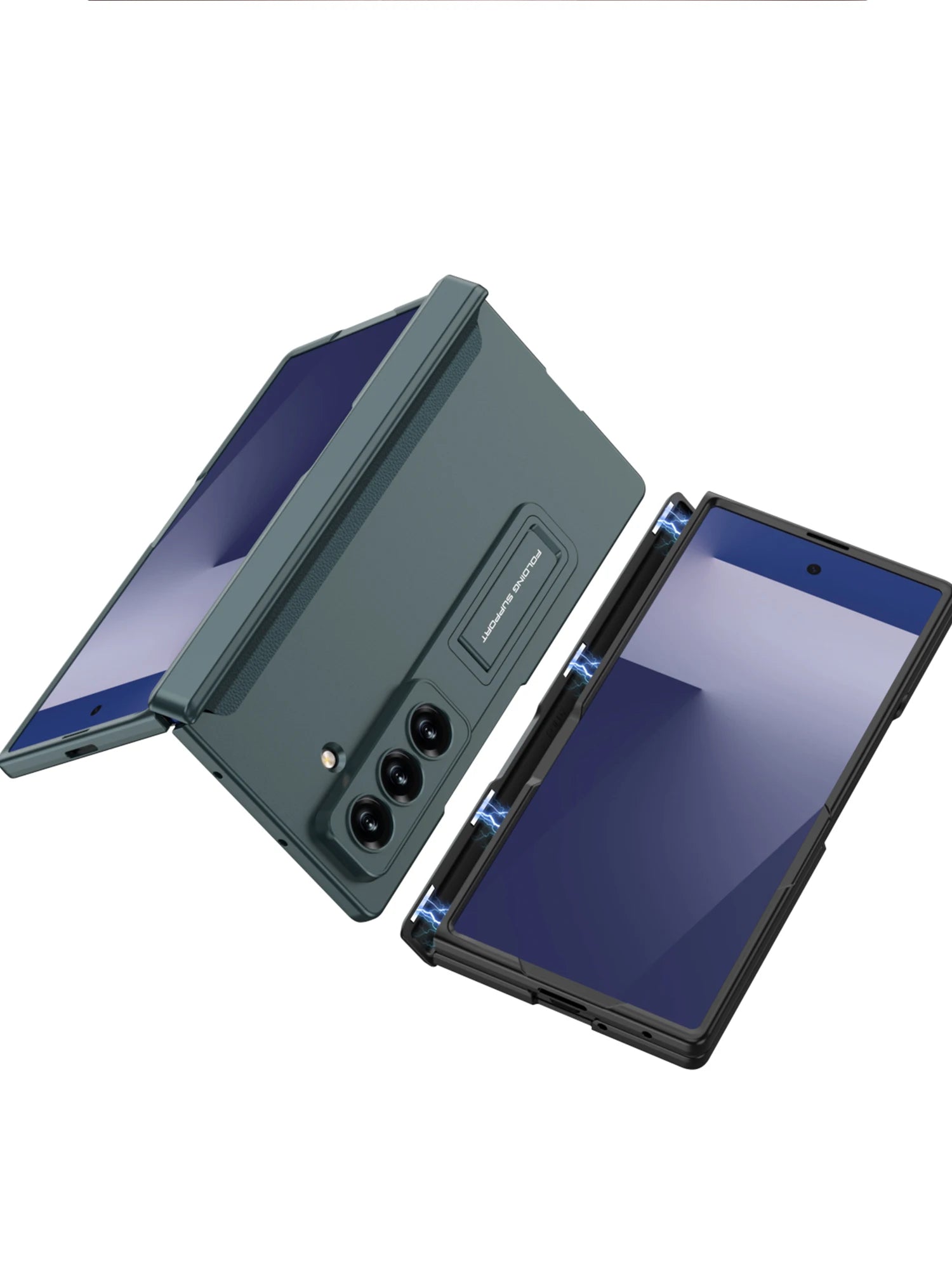 Magnetic Hinge All-included Case for Samsung Galaxy Z Fold 7 6 Ultra-thin Shockproof Stand Matte Cover for Samsung Z Fold7 Case