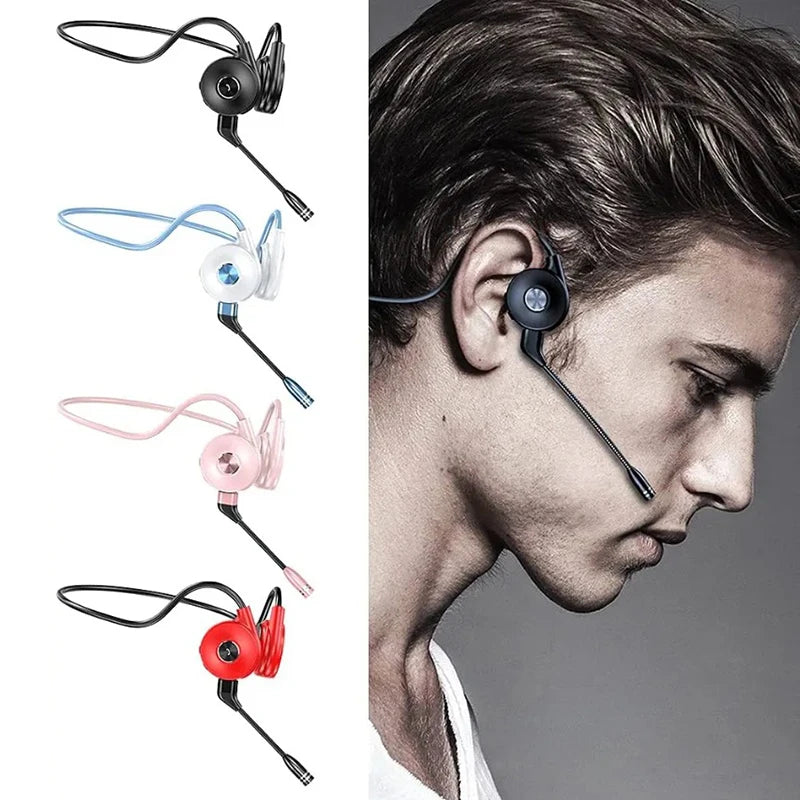 Business Bluetooth Headset With Microphone Rechargeable Long Standby Driving Car High Sensitivity Handsfree Wireless Headphones