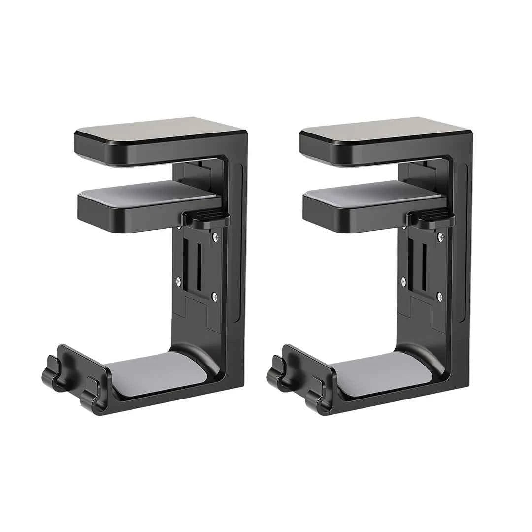 2-in-1 Universal Clip-On Headphone Stand – Adjustable Desk Hanger