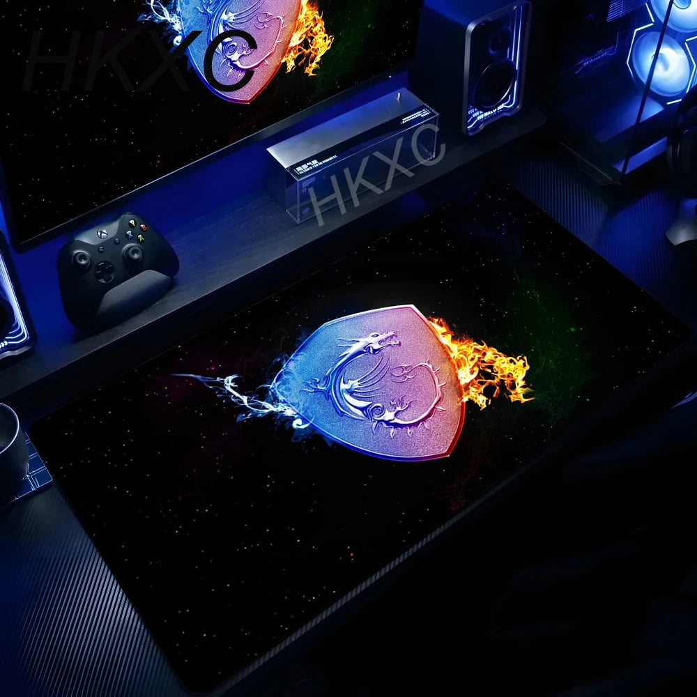 MSI Table Mat Mouse Pad Desk Mouse Pad Cute HD Desk Pads Extended Gaming Keyboard Mats Large XXL Gamer Mousepad 90x40