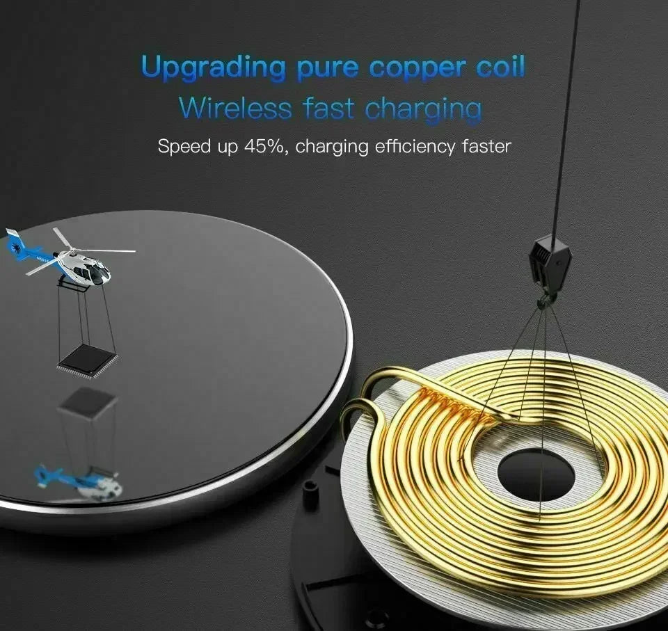 [Fast Wireless Charger]Wireless Charger,15W Fast Charging Pad|Quick Charge QC 3.0 for iPhone 17-12，XS,XR,Samsung-Magnetic Base