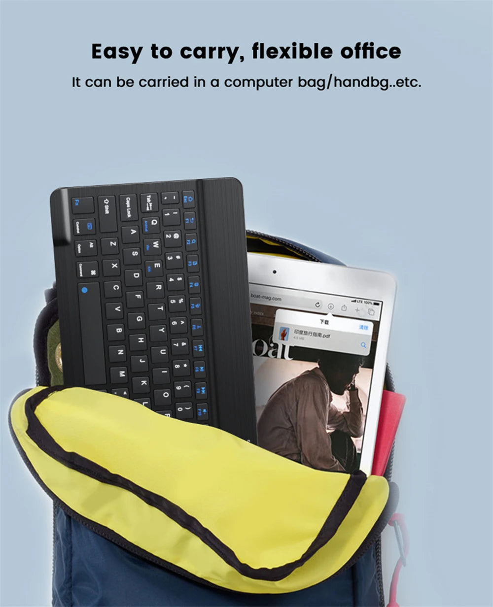 EMTRA Bluetooth Wireless Keyboard Mouse For Samsung Xiaomi Huawei Tablet For iPad Air Mini 5 Pro Spanish Korean Russian Keyboard