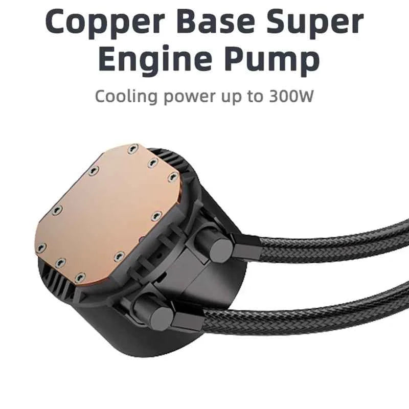 TEUCER AF-360 PC Water Cooling Radiator, 120mm RGB Fan, 360mm Liquid Water Cooler for Intel LGA 2011 1700 1200 115x AM4 AM5