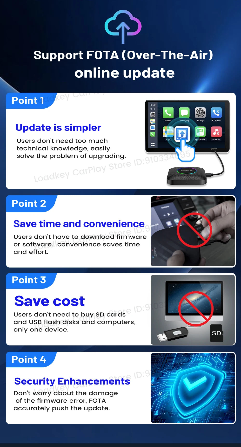 Carlinkit Ai Box Android 13 Led Wireless Android Auto & CarPlay Smart Tv Box QCM6225 Support Youtube Netflix Car Accessories