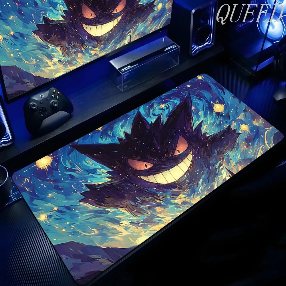 Anime P-Pokemons Xxl Mousepad Kawaii G-gengar Mouse Pad Gaming Accessories Computer Mouse Pads Keyboard Gamer Non-slip Desk Mat