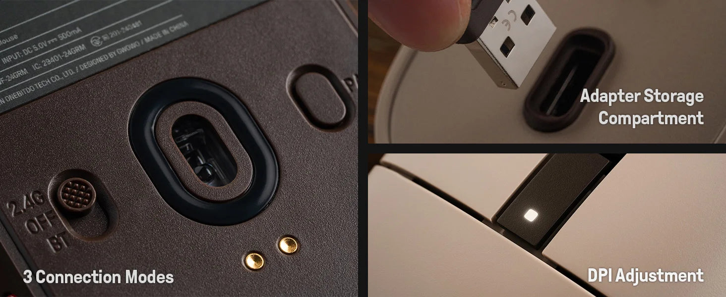 8Bitdo Retro R8 Mouse with Charging Dock Gaming Mosu with 4K Polling Rate for 8BitDo Retro Keyboard Game Accessories