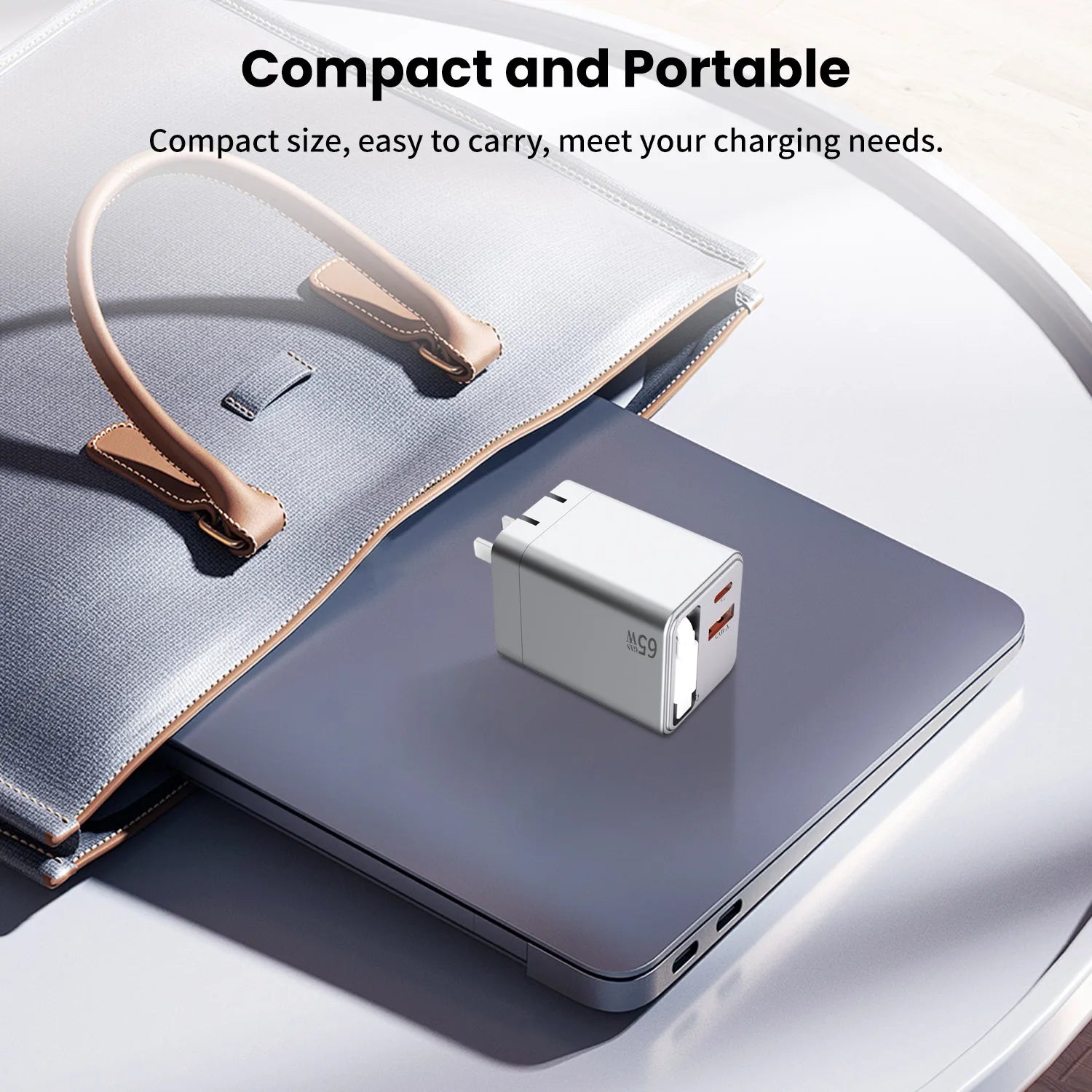 65W USB Type C Charger with Retractable Cable PD Fast Charging For Most Mobile Phones,Laptop