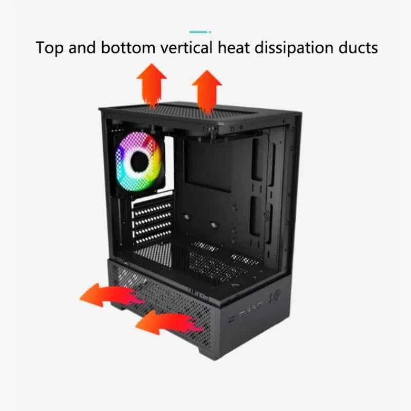 X2 Computer Case M-ATX Mini-ITX Motherboard Seaview Room Side Transparent Desktop Chassis USB3.0 Support 240 Water Cooler