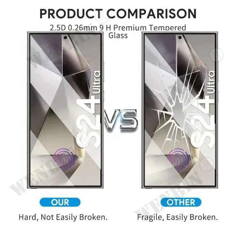 3 Pcs Tempered Glass For Samsung Galaxy S26 S25 S24 S23 S22 Ultra Plus FE A57 A56 A36 A17 Screen Protector Full Protective Glass